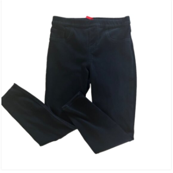 Spanx Women's Black Jean Ankle Leggings Stretch Shaping SZL Pullon Everyday Wear - Picture 2 of 10